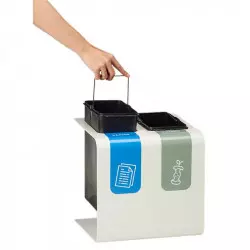 Poubelle intérieure de tri avec bacs amovibles Poubelle intérieure de tri avec bacs amovibles