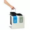 Poubelle intérieure de tri avec bacs amovibles