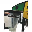 Poubelle de tri extérieur avec 3 bacs amovibles