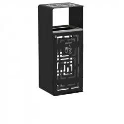 Poubelle de ville pour le tri sélectif de couleur grise Poubelle de ville pour le tri sélectif de couleur grise