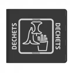 Façade grise de poubelle de tri et vigipirate