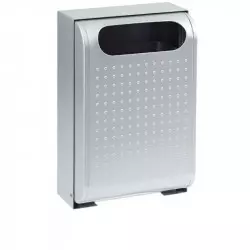 Corbeille de ville murale coloris gris métal contenance 30 L Corbeille de ville murale coloris gris métal contenance 30 L