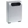 Corbeille de ville murale coloris gris métal contenance 30 L