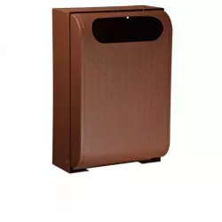 Corbeille de ville murale de 30 L coloris corten