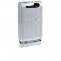 Poubelle de ville sur pied 60 L gris acier