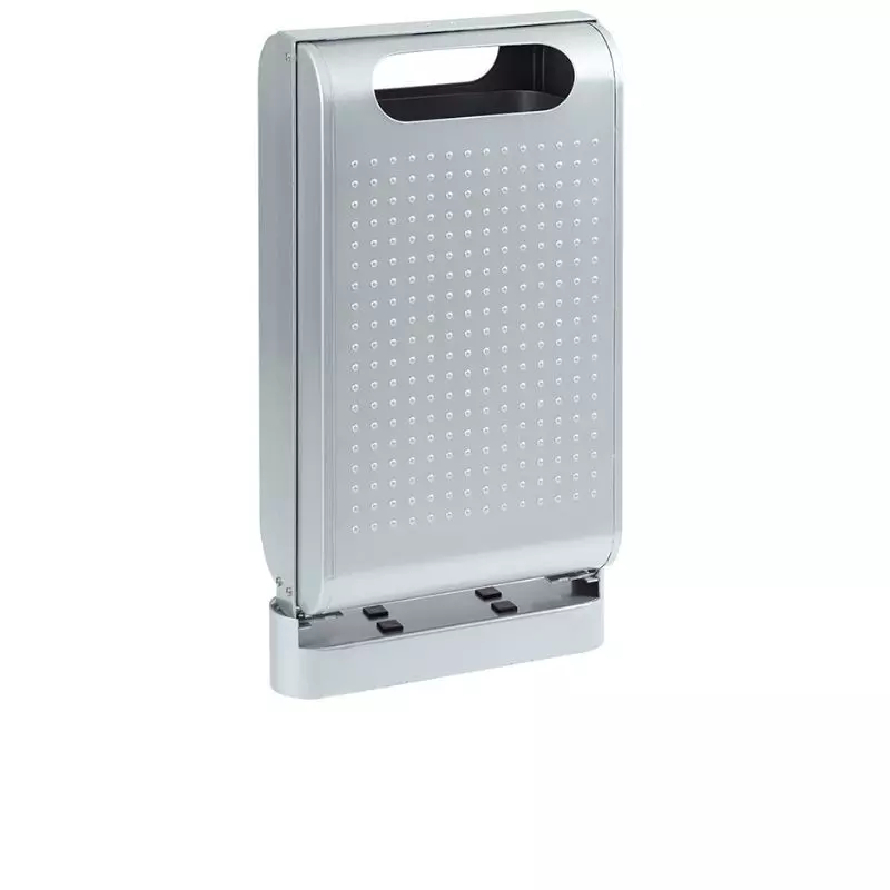 Poubelle de ville sur pied 60 L gris acier