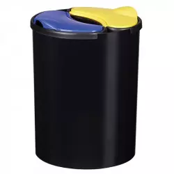 Corbeille de tri sélectif 3 bacs dont 2 amovibles