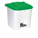 Poubelle tri bureau blanche et verte - 30 L