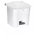 Poubelle de tri intérieur blanche de 30 litres