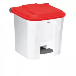 Poubelle intérieure tri blanche et rouge capacité 30 L Poubelle intérieure tri blanche et rouge capacité 30 L