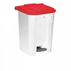 Corbeille de bureau tri sélectif couvercle rouge capacité 50 L Corbeille de bureau tri sélectif couvercle rouge capacité 50 L