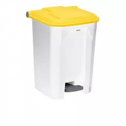 Poubelle de tri intérieur avec couvercle jaune, capacité 50 L Poubelle de tri intérieur avec couvercle jaune, capacité 50 L