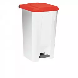 Corbeille à pédale couvercle rouge Corbeille à pédale couvercle rouge