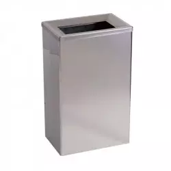 Poubelle de bureau en acier brillant de 25 L