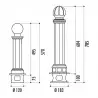 Dimensions des bornes de ville Valencla