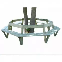 Banc entourage d'arbre en bois traité