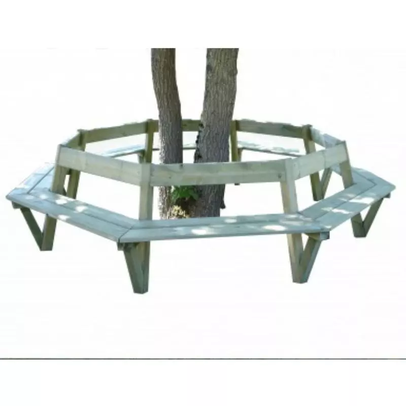 Banc entourage d'arbre en bois traité