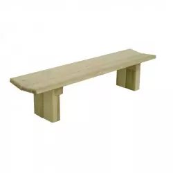 Banc public en bois sans dossier