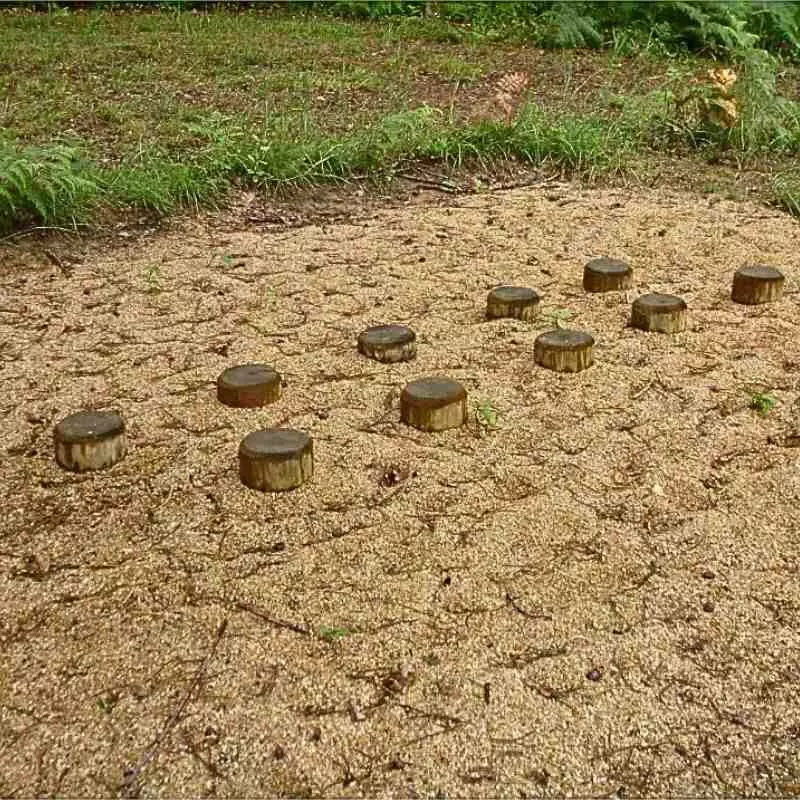 Pas japonais en bois pour équiper les parcours de santé extérieur