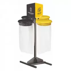 Support de sacs poubelles pour tri sélectif avec couvercle Support de sacs poubelles pour tri sélectif avec couvercle