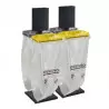 Kit de support pour sacs poubelles rectangulaires de 4 X 110 L sans couvercle Kit de support pour sacs poubelles rectangulaires de 4 X 110 L sans couvercle