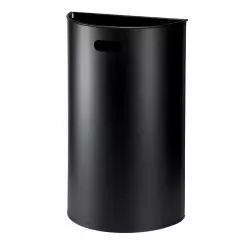 Poubelle murale en métal noir de 40 litres