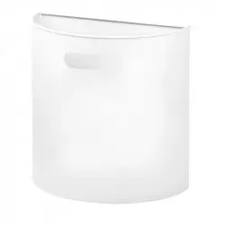 Poubelle intérieure à fixation murale en métal blanc de 20 L
