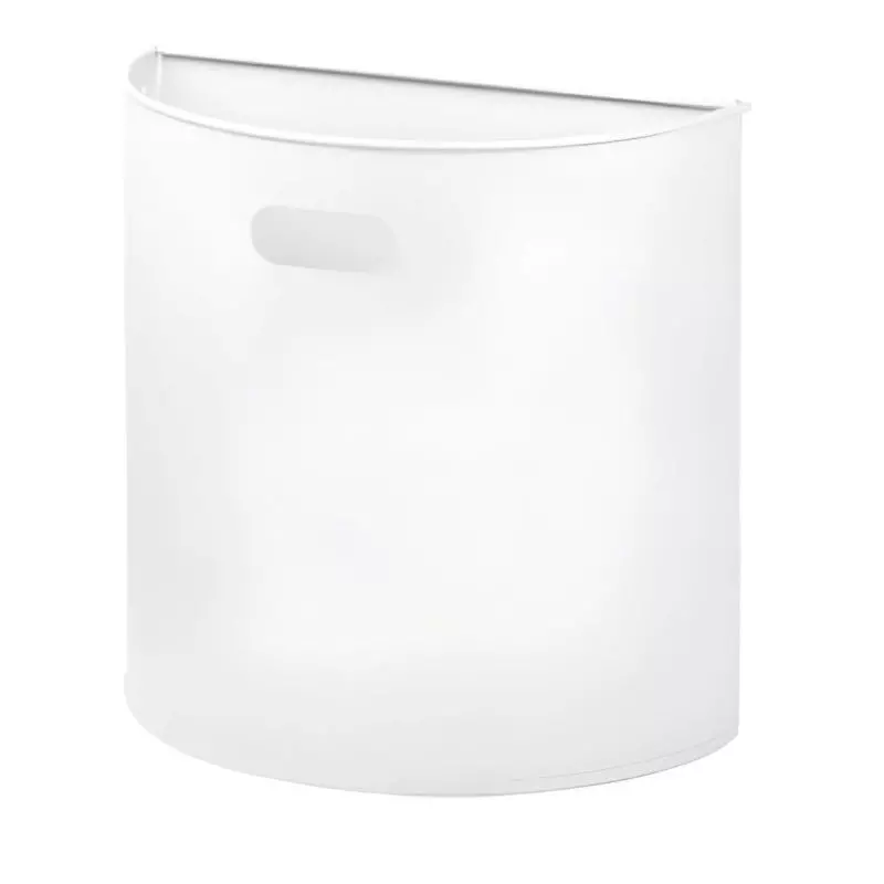 Poubelle intérieure à fixation murale en métal blanc de 20 L Poubelle intérieure à fixation murale en métal blanc de 20 L