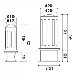 Dimensions de la borne de ville Vla Julla Dimensions de la borne de ville Vla Julla