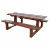 Table pique-nique béton entièrement aspect bois