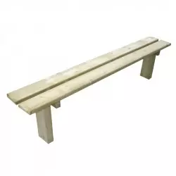 Banc public en bois sans dossier
