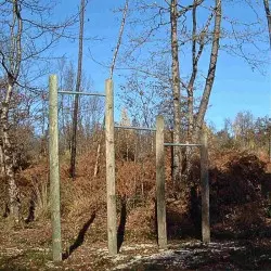 Module sportif en bois pour parcours de santé plein air