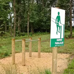 Module en bois - Barres parallèles - pour parcours de santé plein air