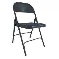 Chaise pliante métallique grise