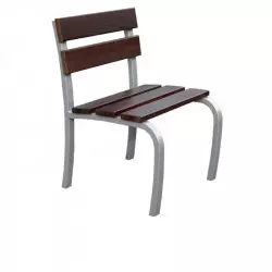 Fauteuil urbain en acier et lames de bois