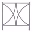 Barrière de ville en acier blanc 110 cm