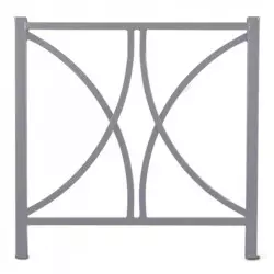 Barrière de ville en acier blanc 110 cm