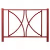 Barrière de sécurité en acier 150 cm bordeaux