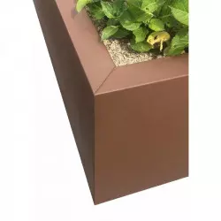 Jardinière pour collectivités en acier marron