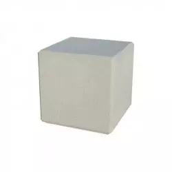 Banc cube en béton blanc