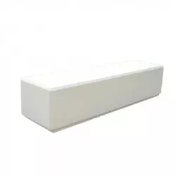 Banc urbain monobloc en béton blanc