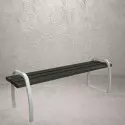 Banquette publique bois et acier pour collectivités