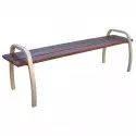 Banquette de ville en bois et acier