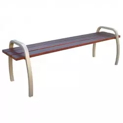 Banquette de ville en bois et acier
