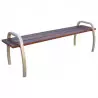 Banquette de ville en bois et acier
