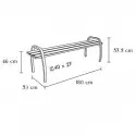 Banquette bois et acier dimensions