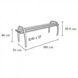 Banquette bois et acier dimensions