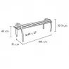 Banquette bois et acier dimensions