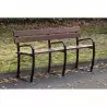 Banc séniors 3 accoudoirs dans un jardin public