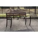 Banc urbain adapté pour séniors avec 4 accoudoirs